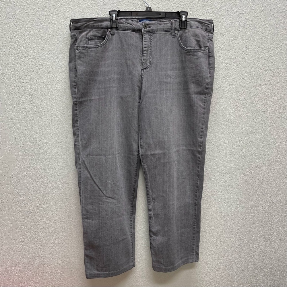 Bandolino Mandie Straight Leg Womens Plus 22W Jeans Gray Denim EUC